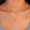 Collier argent 925 et zirconias 45cm
