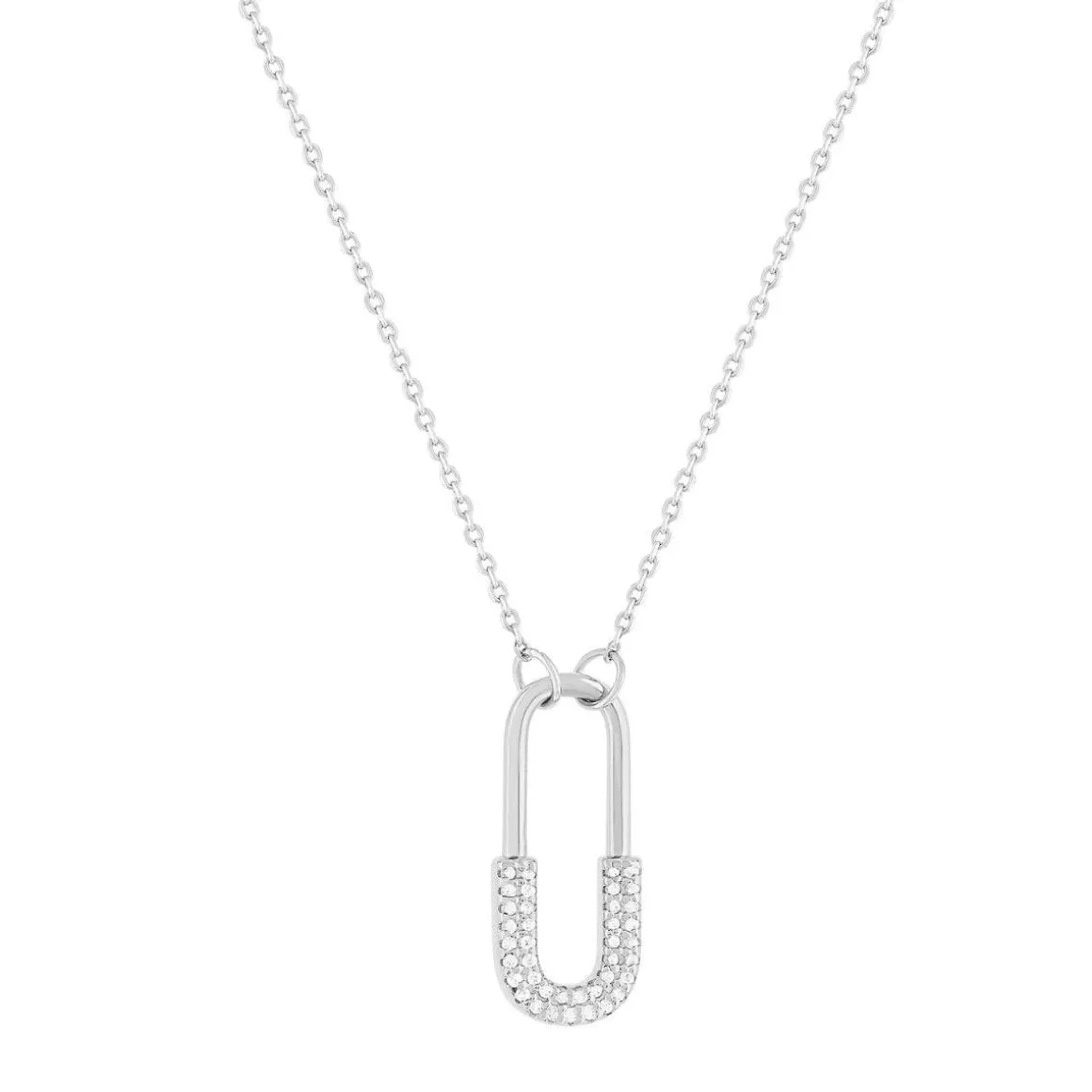 Collier argent 925 et zirconias 45cm