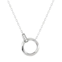 Collier argent 925 et zirconias 45cm