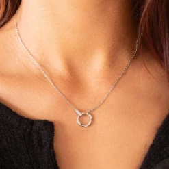 Collier argent 925 et zirconias 45cm