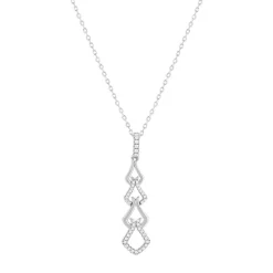 Collier argent 925 et zirconias 45cm