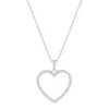 Collier argent 925 et zirconias coeur 45cm
