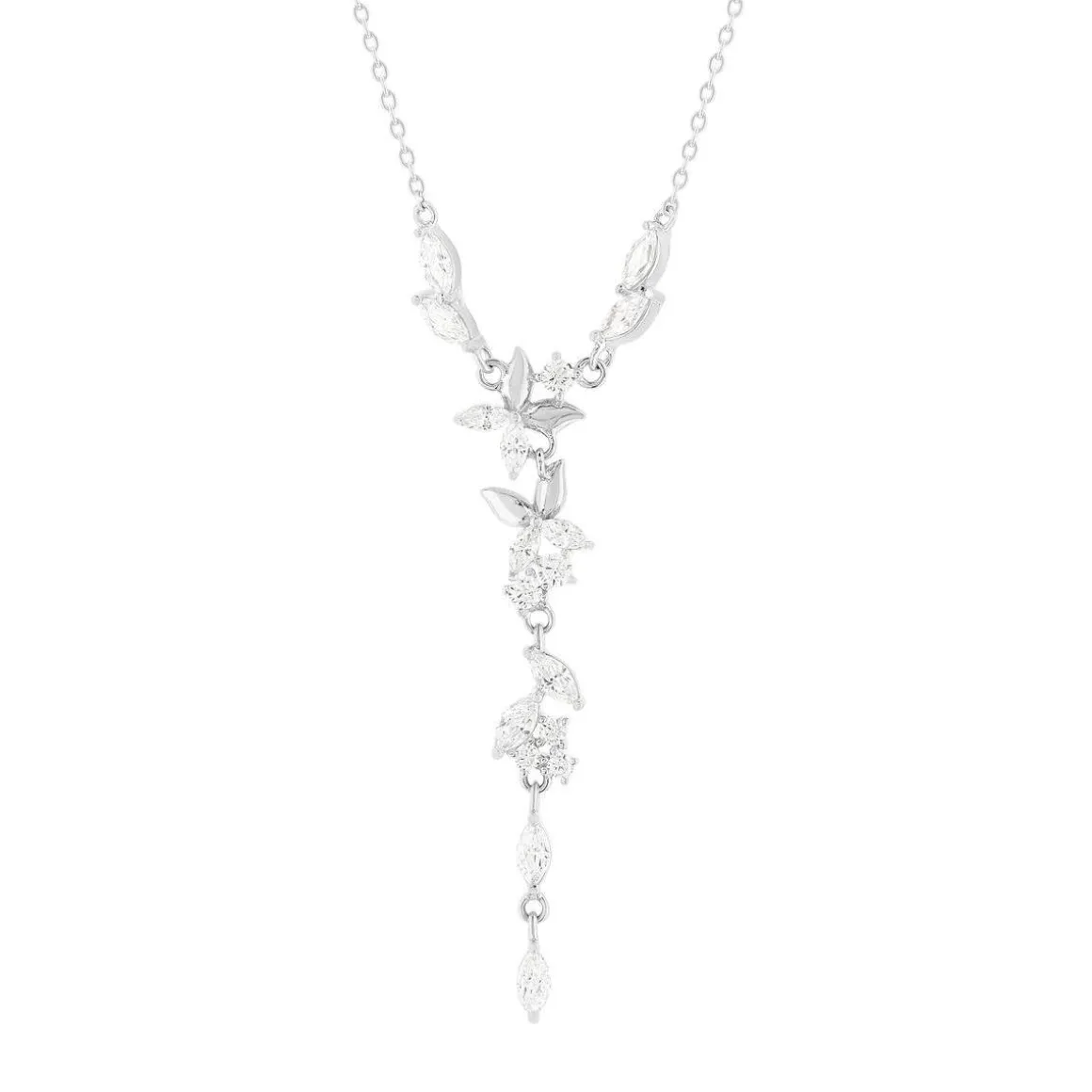 Collier argent 925 et zirconias 45cm