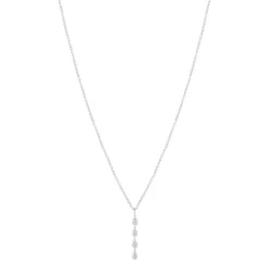 Collier argent 925 et zirconias 45cm