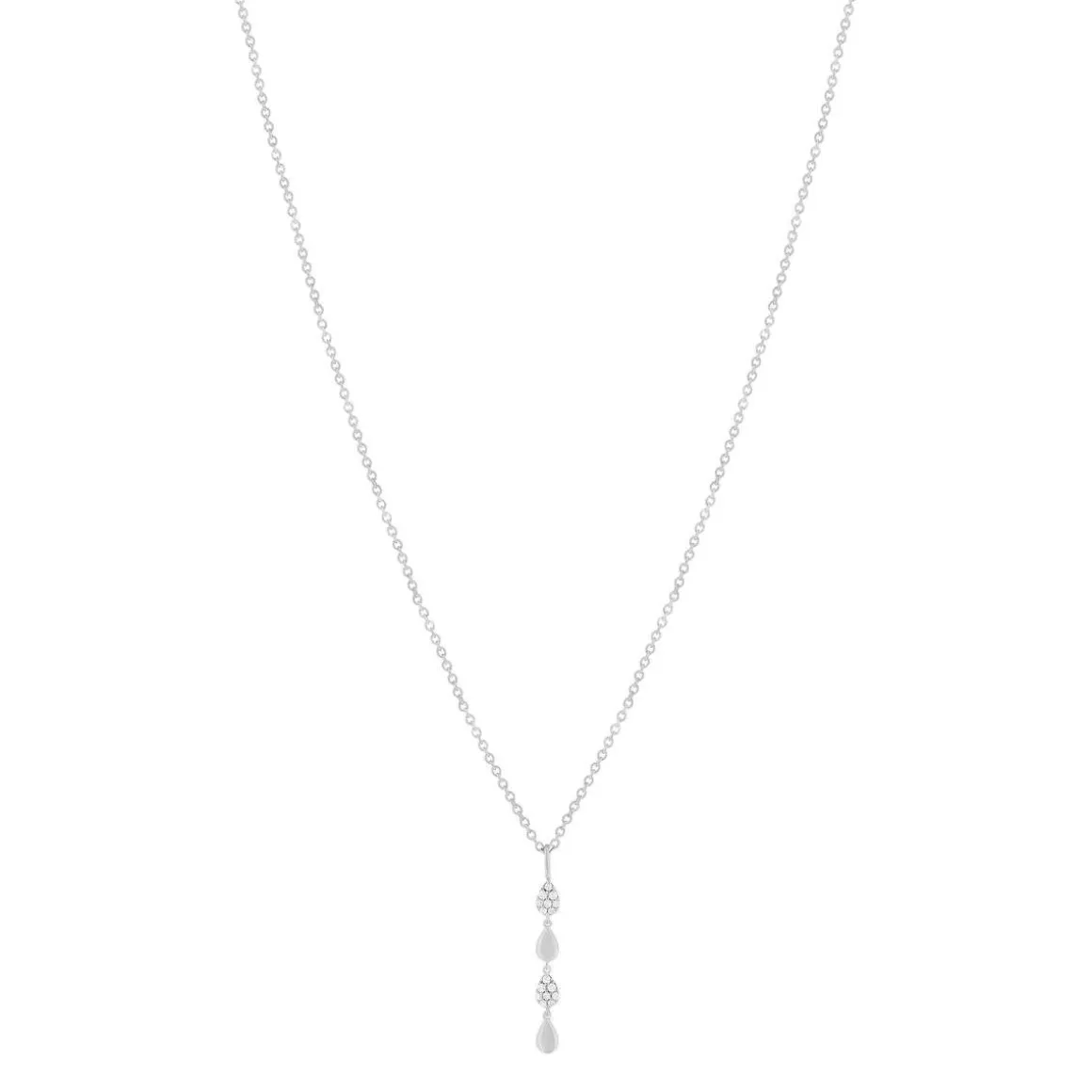Collier argent 925 et zirconias 45cm
