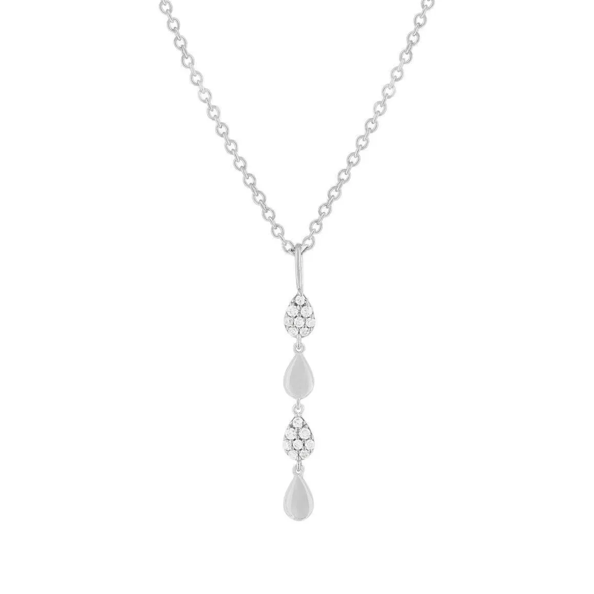 Collier argent 925 et zirconias 45cm