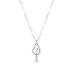 Collier argent 925 et zirconias 45cm