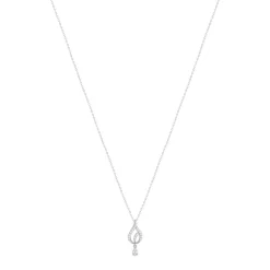 Collier argent 925 et zirconias 45cm