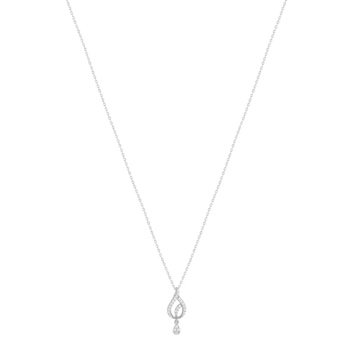 Collier argent 925 et zirconias 45cm