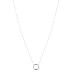 Collier argent 925 et zirconias 45cm