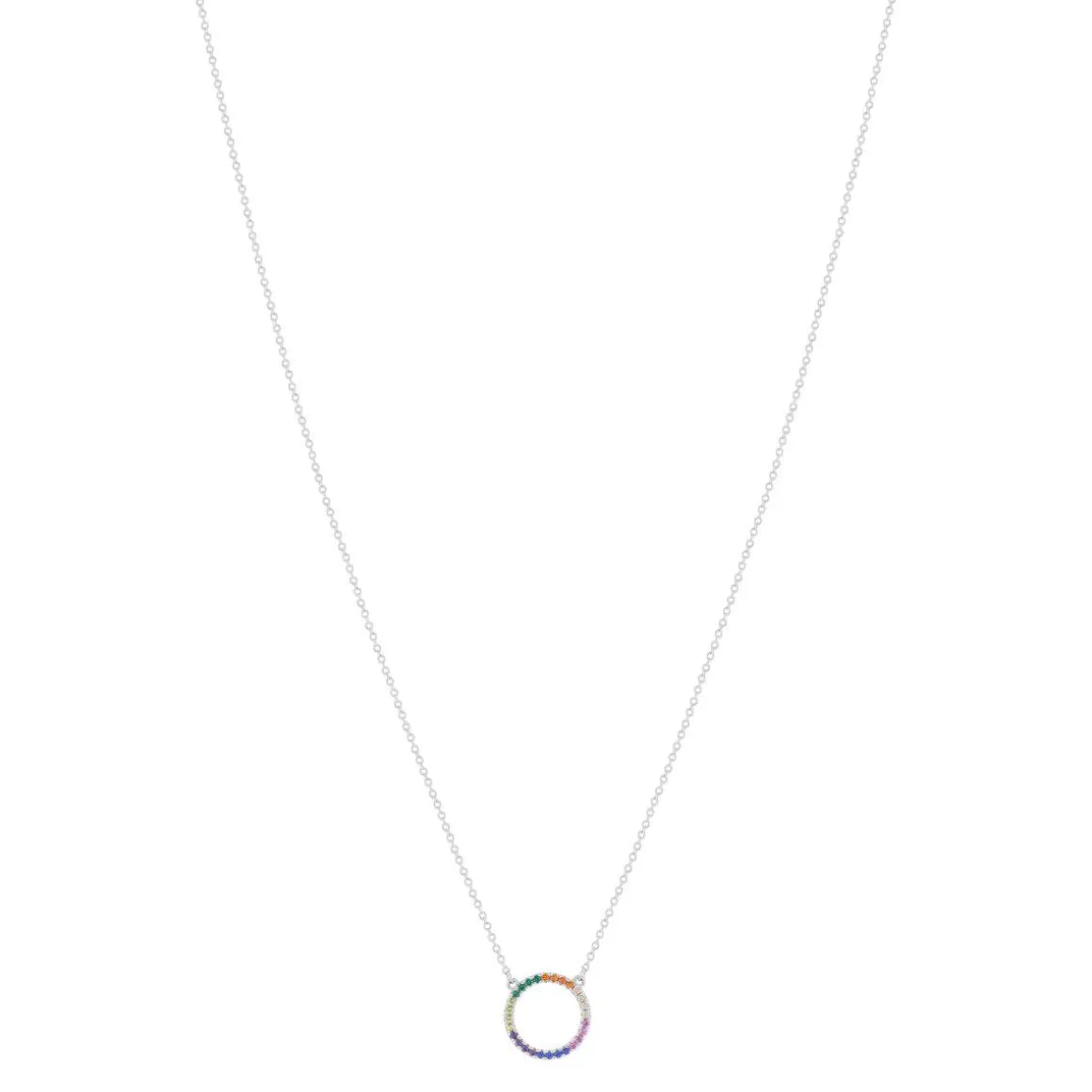 Collier argent 925 et zirconias 45cm