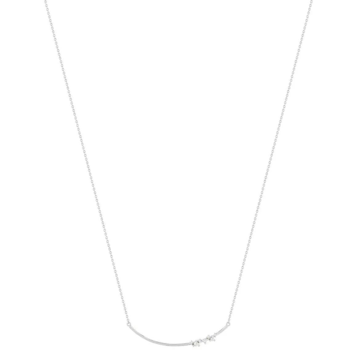 Collier argent 925 et zirconias 44cm