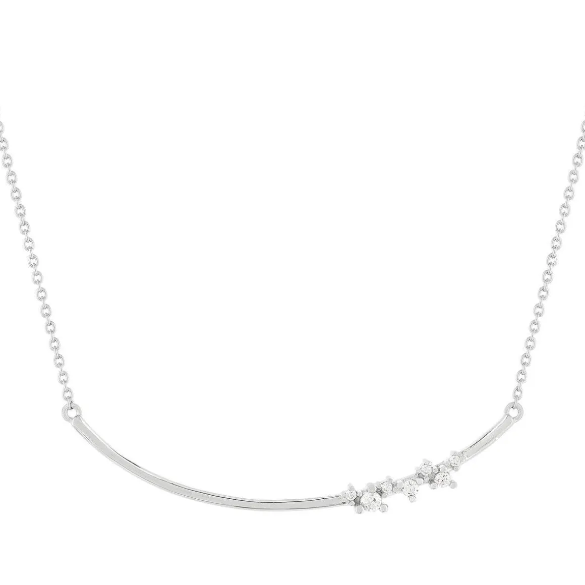 Collier argent 925 et zirconias 44cm