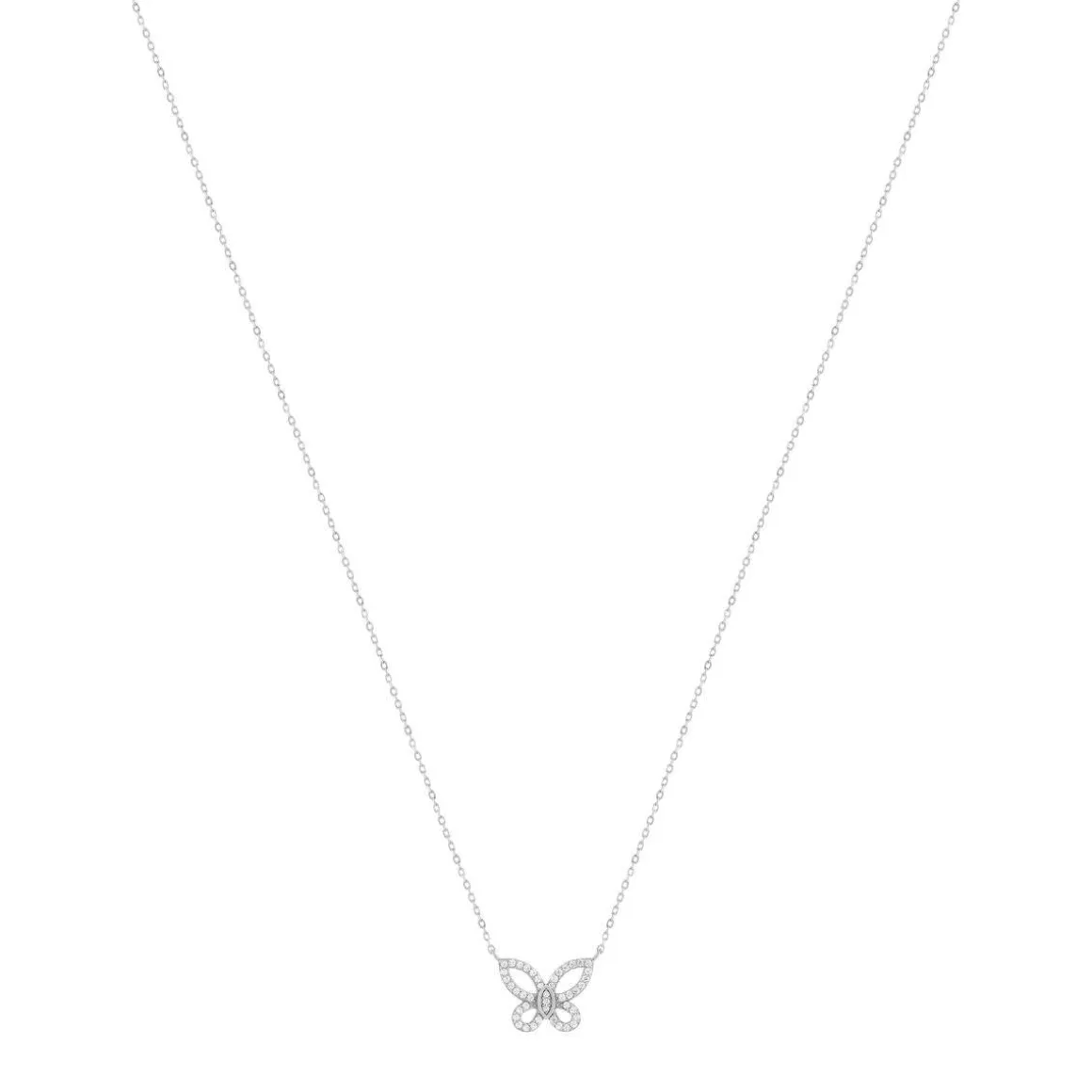 Collier argent 925 et zirconias 45cm