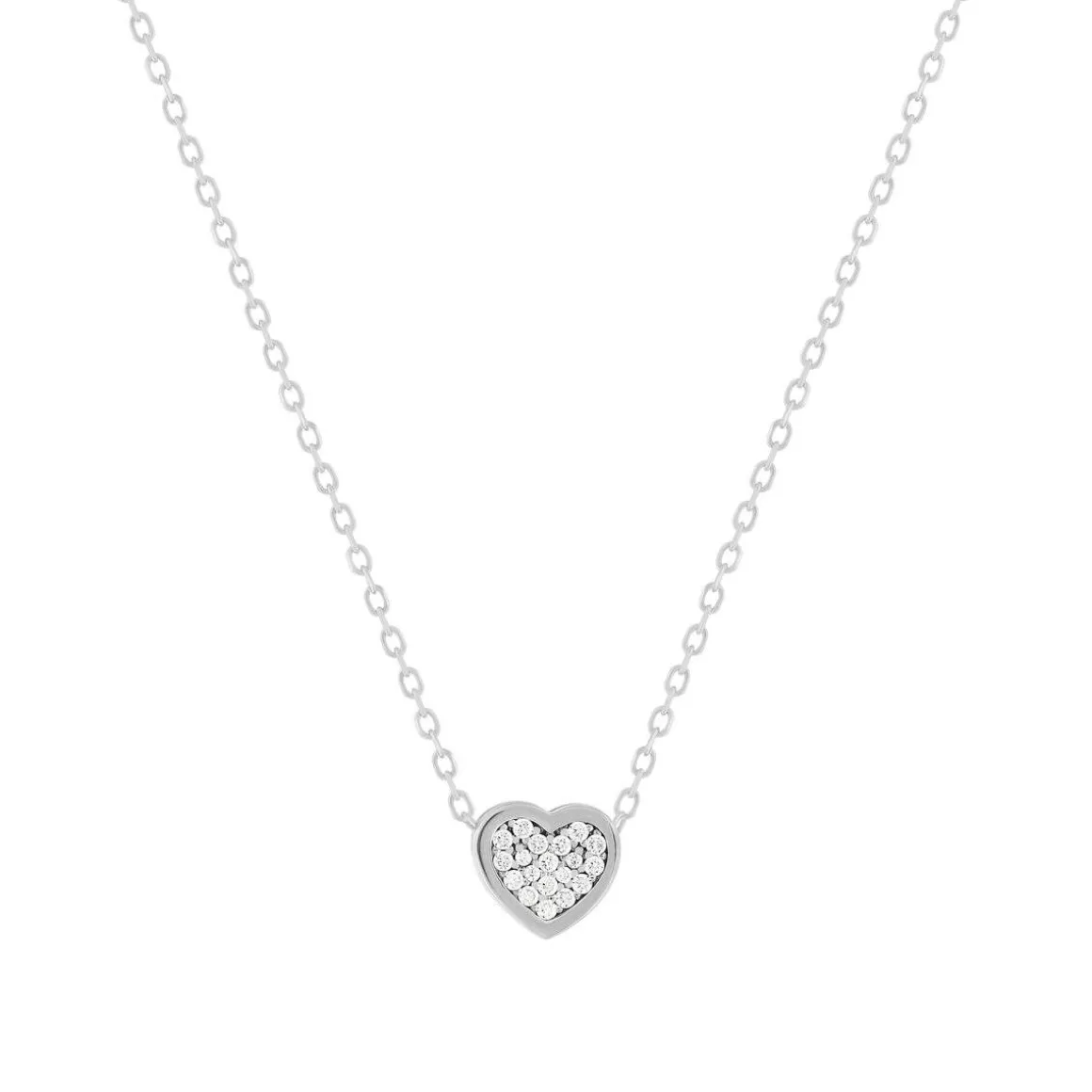 Collier argent 925 et zirconias 45cm