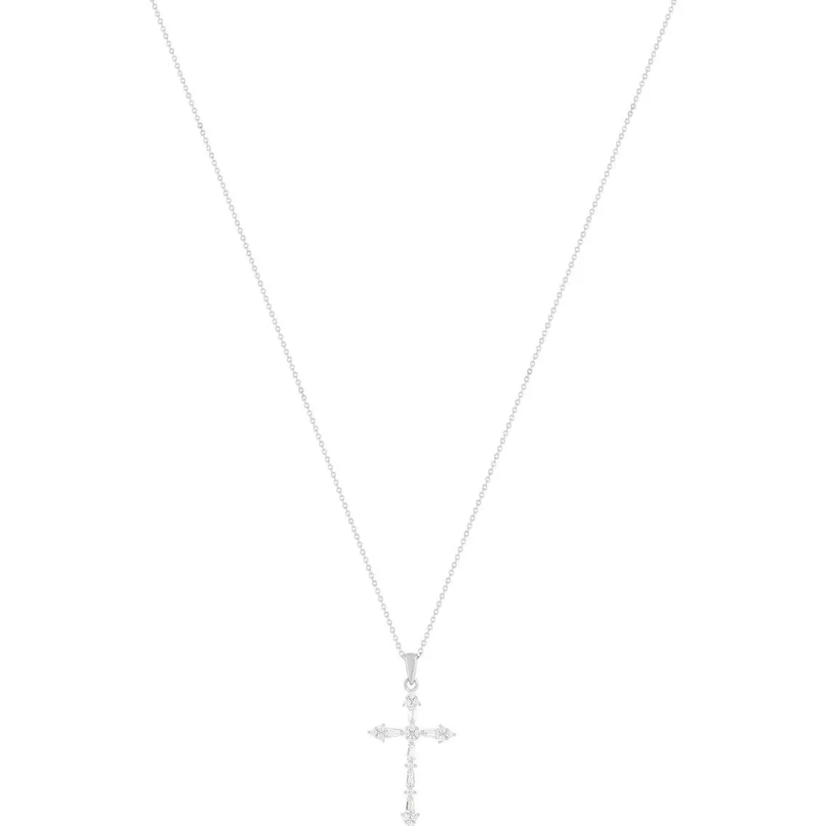 Collier argent 925 et zirconias 45cm
