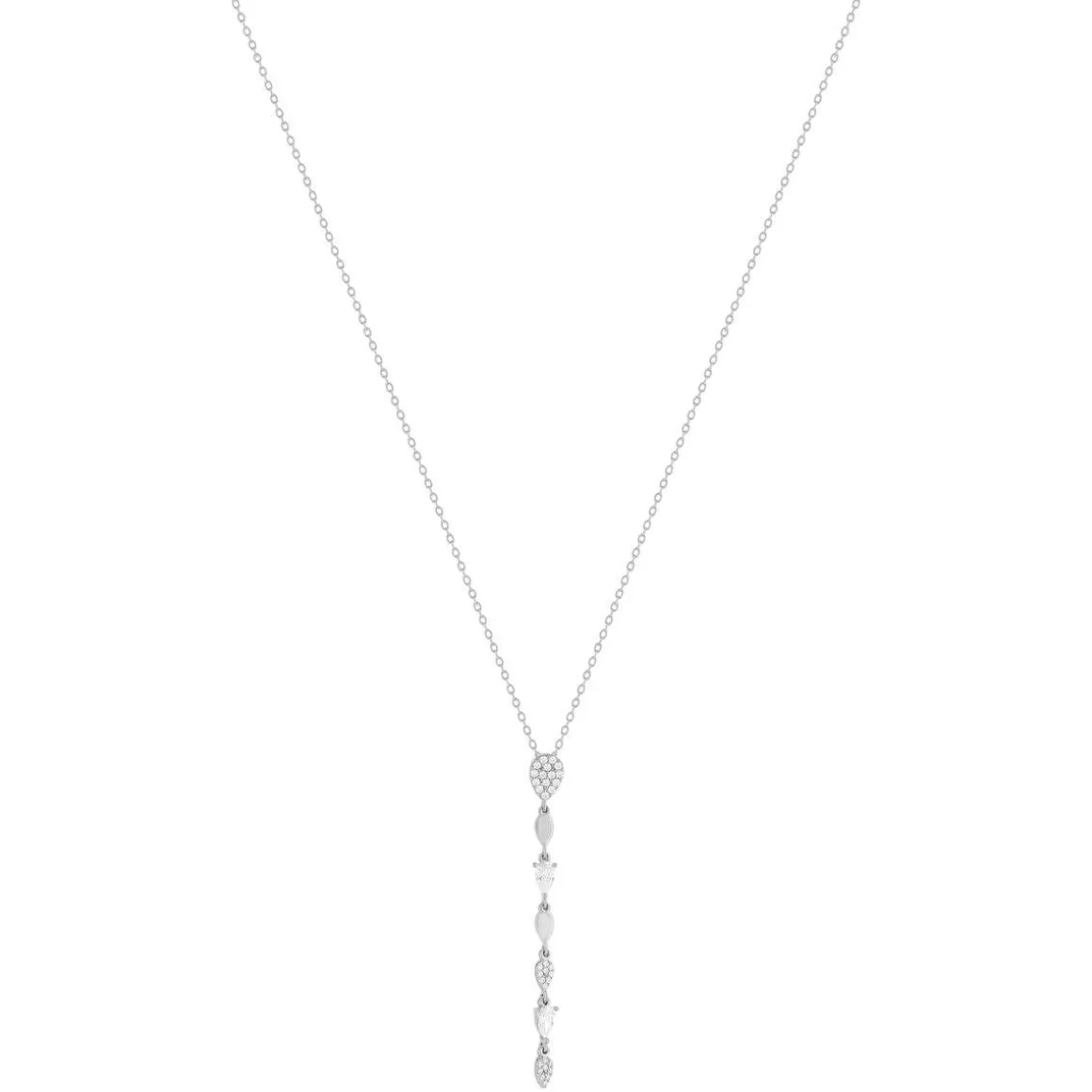 Collier argent 925 et zirconias 45cm
