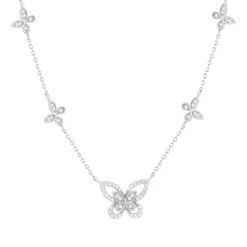 Collier argent 925 et zirconias 45cm