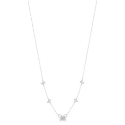 Collier argent 925 et zirconias 45cm