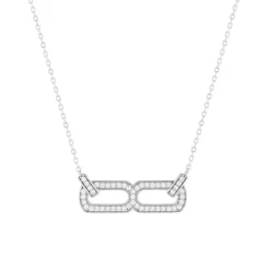 Collier argent 925 et zirconias 45cm