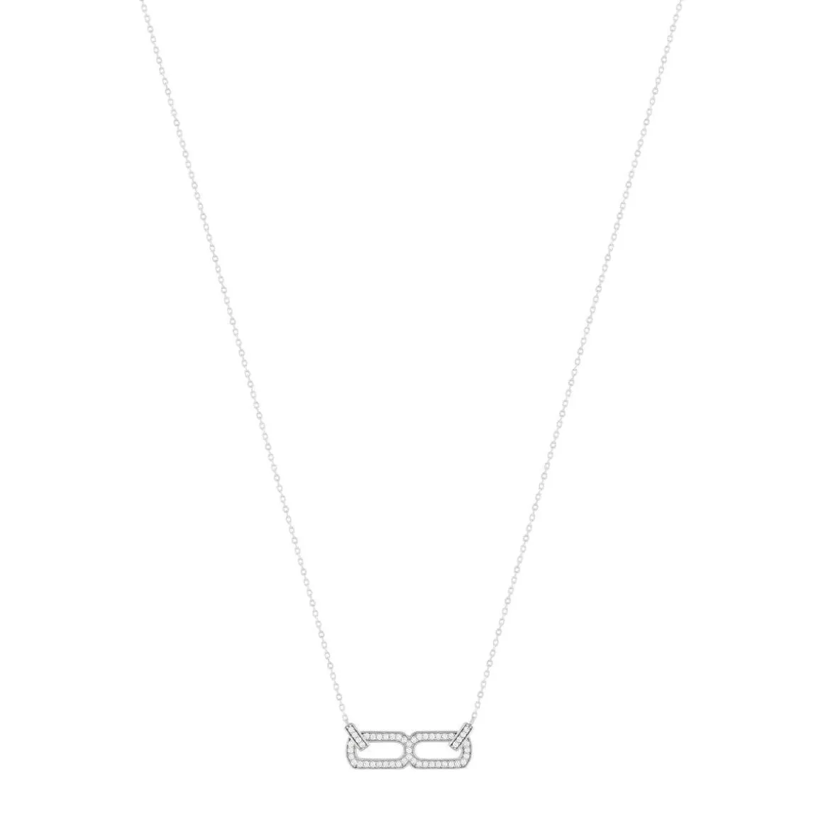 Collier argent 925 et zirconias 45cm