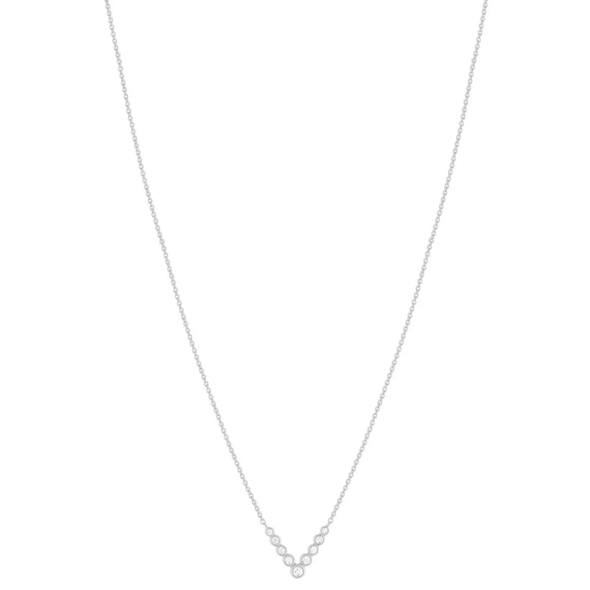 Collier argent 925 et zirconias 45cm