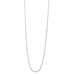 Collier argent 925 et zirconias 80cm