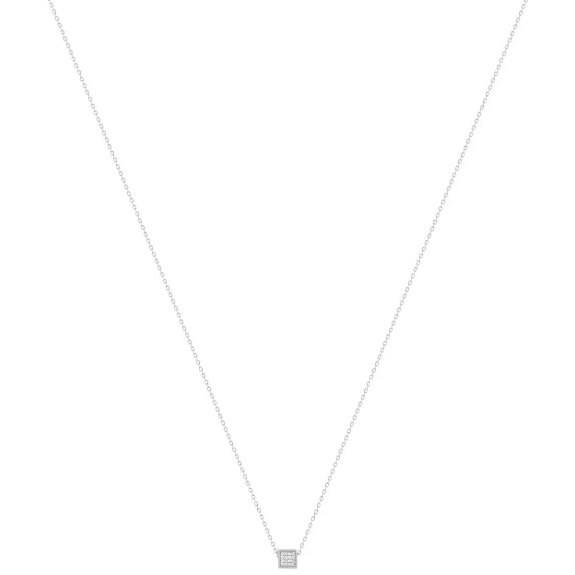Collier argent 925 et zirconias 45cm