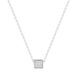 Collier argent 925 et zirconias 45cm