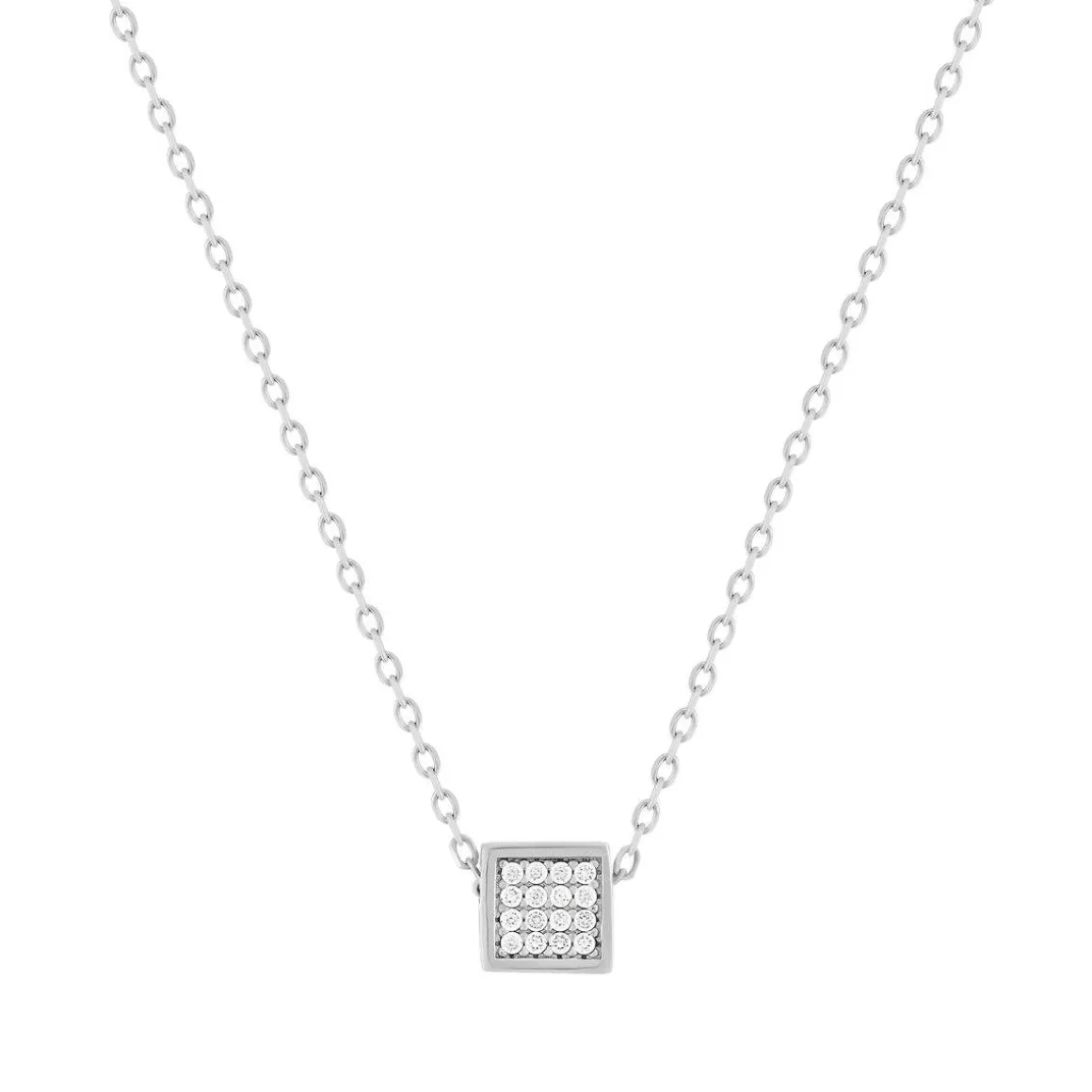Collier argent 925 et zirconias 45cm