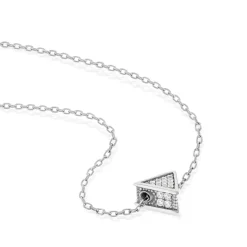 Collier argent 925 et zirconias 45cm
