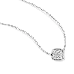 Collier argent 925 et zirconias 45cm
