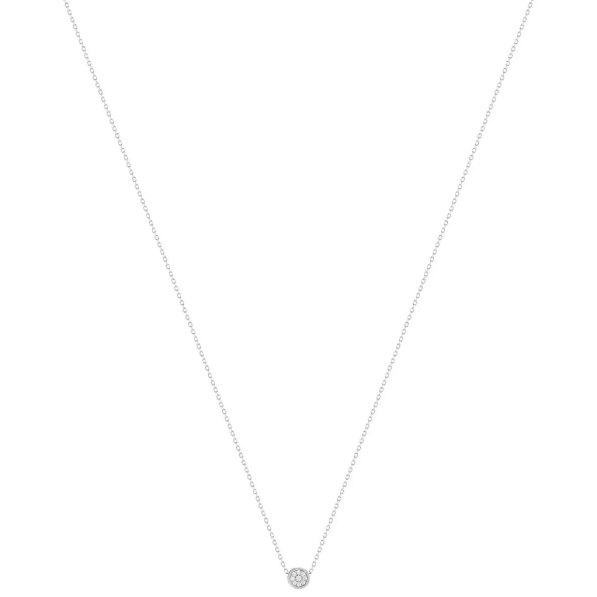 Collier argent 925 et zirconias 45cm