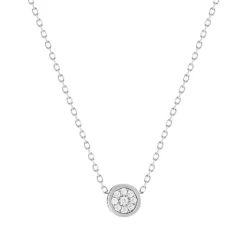 Collier argent 925 et zirconias 45cm
