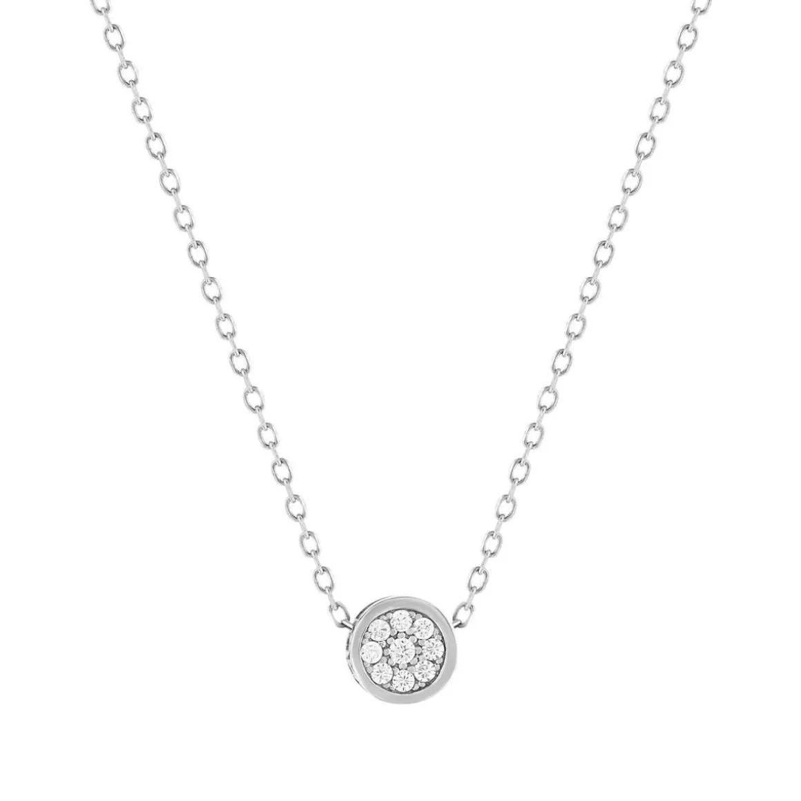 Collier argent 925 et zirconias 45cm