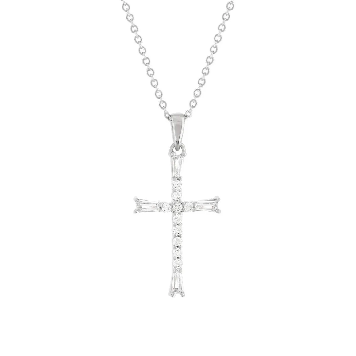 Collier argent 925 et zirconias 45cm