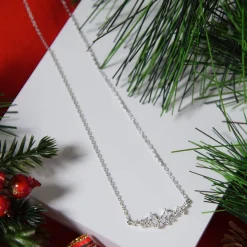Collier argent 925 et zirconias 45cm