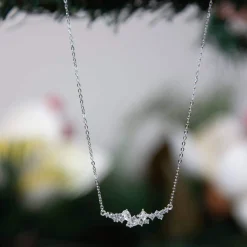 Collier argent 925 et zirconias 45cm