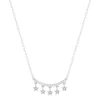 Collier argent 925 et zirconias motif étoiles 45cm