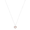 Collier argent 925 et zirconias motif coeur 45cm