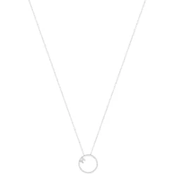 Collier argent 925 et zirconias motif papillon 45cm