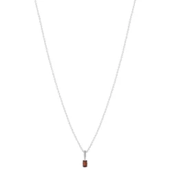 Collier argent 925 grenat 45cm