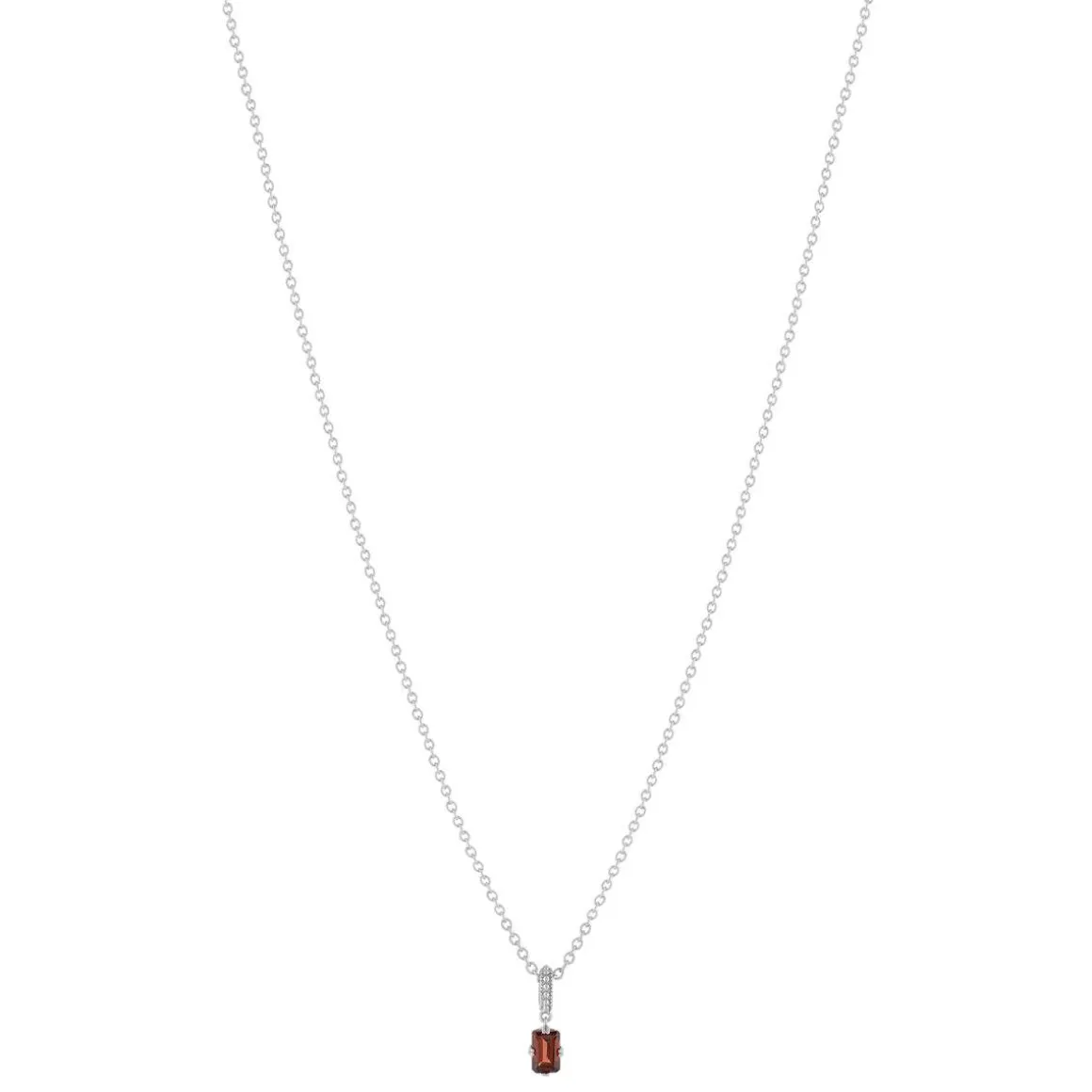 Collier argent 925 grenat 45cm