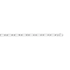 Collier argent 925 maille cheval alternée 55 cm