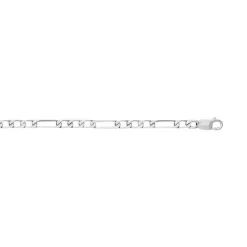 Collier argent 925 maille cheval alternée triple 45 cm