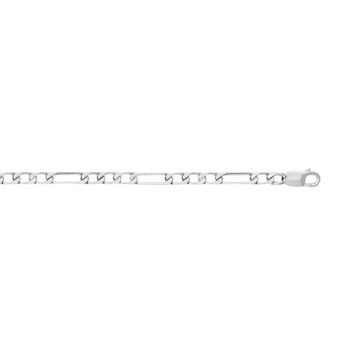 Collier argent 925 maille cheval alternée triple 45 cm