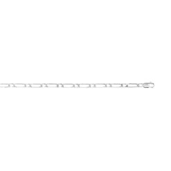 Collier argent 925 maille cheval alternée 50 cm