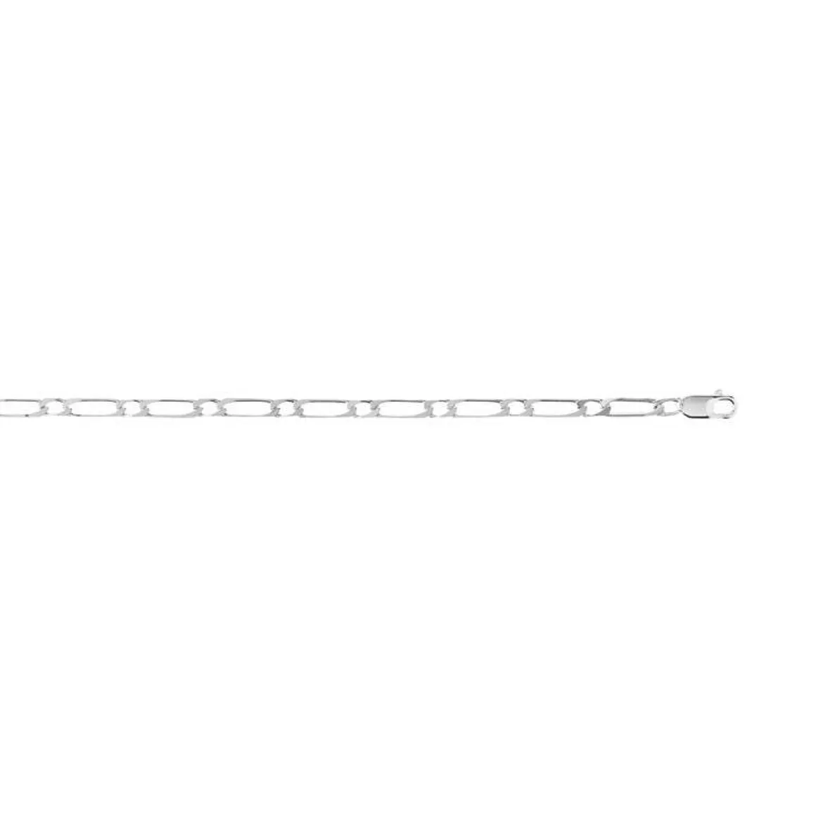 Collier argent 925 maille cheval alternée 50 cm