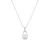 Collier argent 925 maille forçat zirconia 42 cm