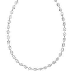 Collier argent 925 maille grain de café 50 cm